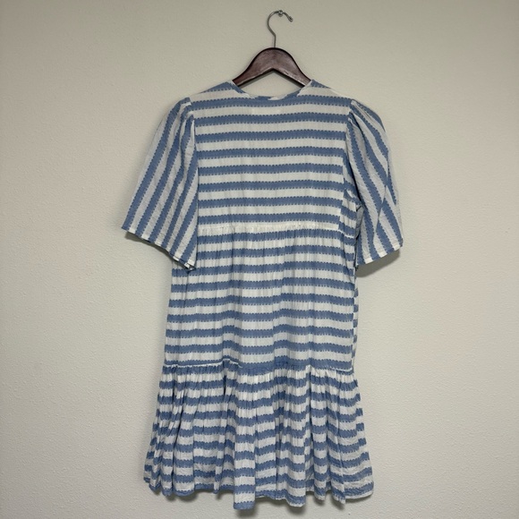 Emerson Fry Isla Dress- Scallop Stripe Blue - Picture 7 of 7